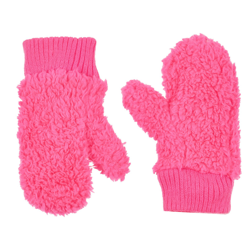 Mănuși de pluș cu un deget, roz  292896