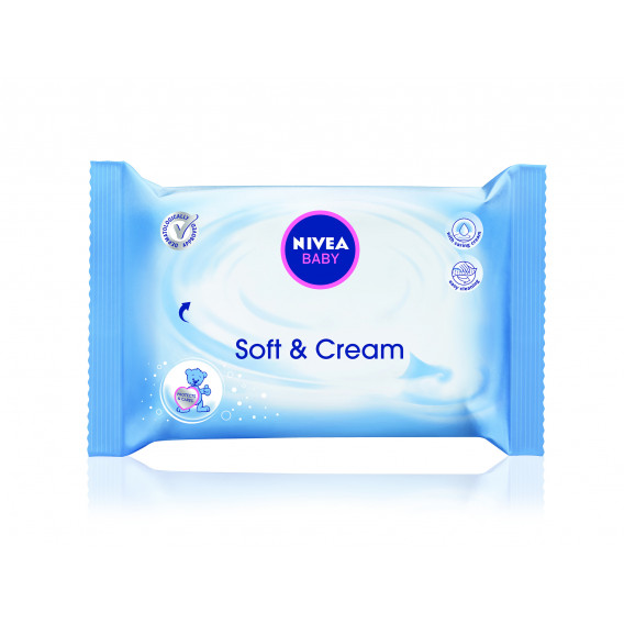 Șervețele pentru bebeluși Nivea Soft & Cream cu cremă moale, 63 buc. Nivea 2929 