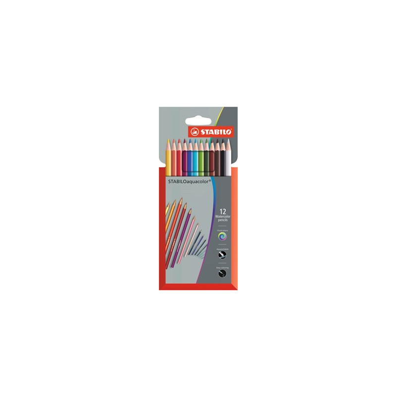 Creioane colorate acuarelă Aquacolor, 12 buc.  29302