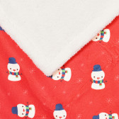 Pătură de puf cu imprimeu de Crăciun, roșie Cool club 293315 2