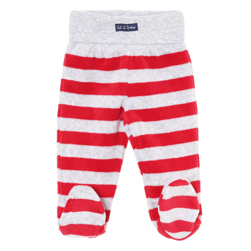 Pantaloni cu botoși cu cerb pentru bebeluși, roșii  293323