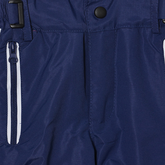 Pantaloni de schi cu bretele și margine gri, albastru Cool club 293356 2