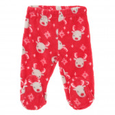 Set de pantaloni și body cu model de ren de Crăciun pentru bebeluși, roșu și alb Cool club 293403 6