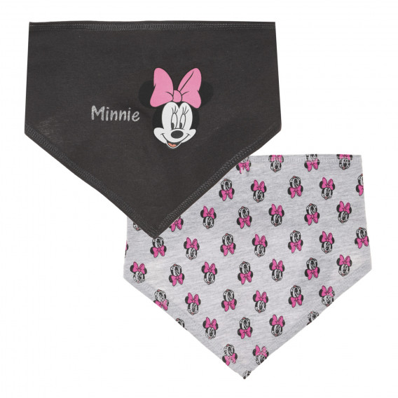 Două bandane cu imprimeu Minnie Mouse, gri Cool club 293545 