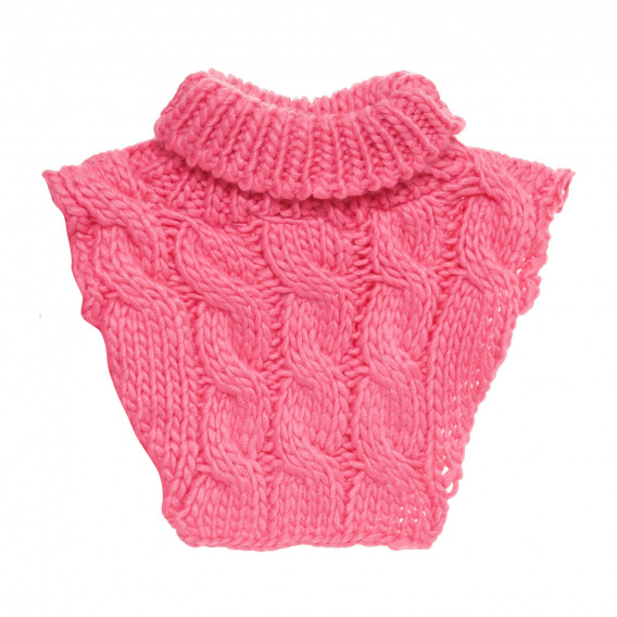 Fular-guler din tricot decorativ, roz Cool club 293615 