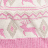 Căciulă cu imprimeu scandinav pentru bebeluși, roz Cool club 293632 2