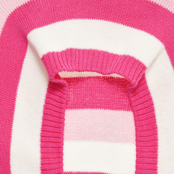 Căciulă-cagulă din tricot subțire cu dungi, roz Cool club 293662 2