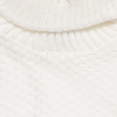 Fular-guler tricotat cu velur, alb Cool club 293666 2