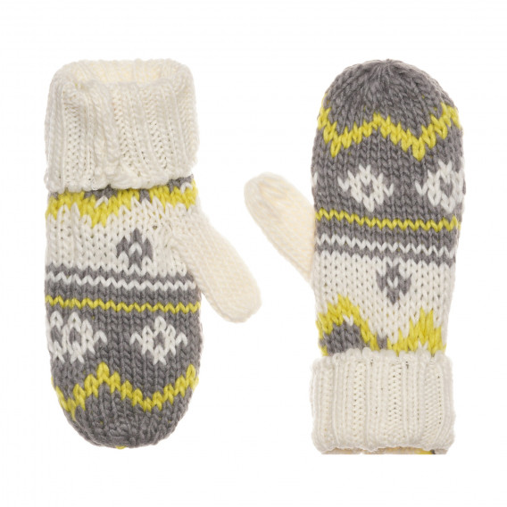 Mănuși tricotate multicolore cu un deget pentru fete Cool club 293976 