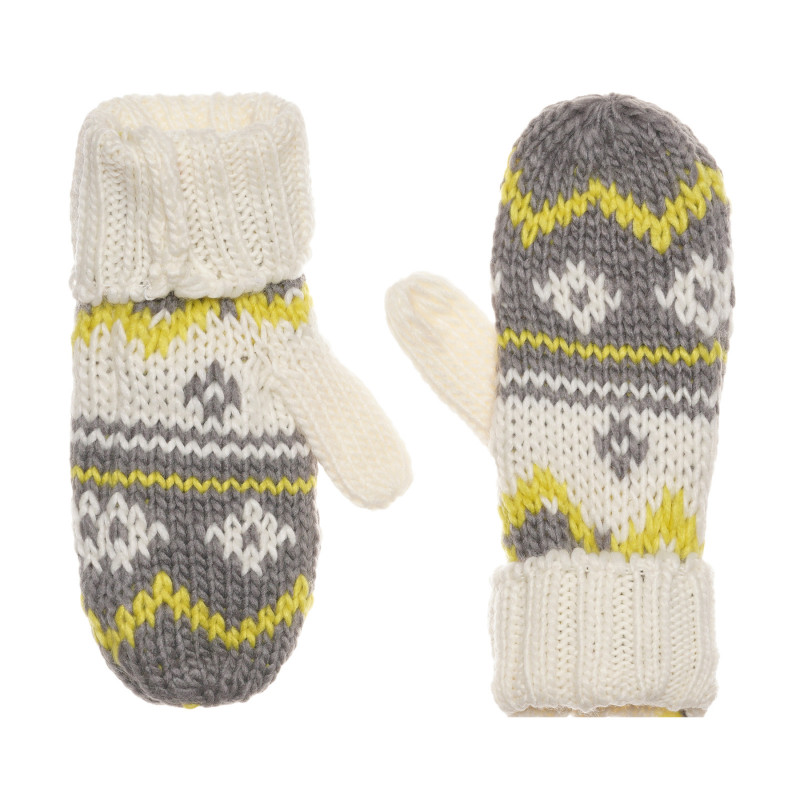 Mănuși tricotate multicolore cu un deget pentru fete  293976