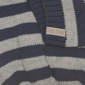 Căciulă tricotată cu dungi gri și albastre pentru băieți Cool club 294195 2