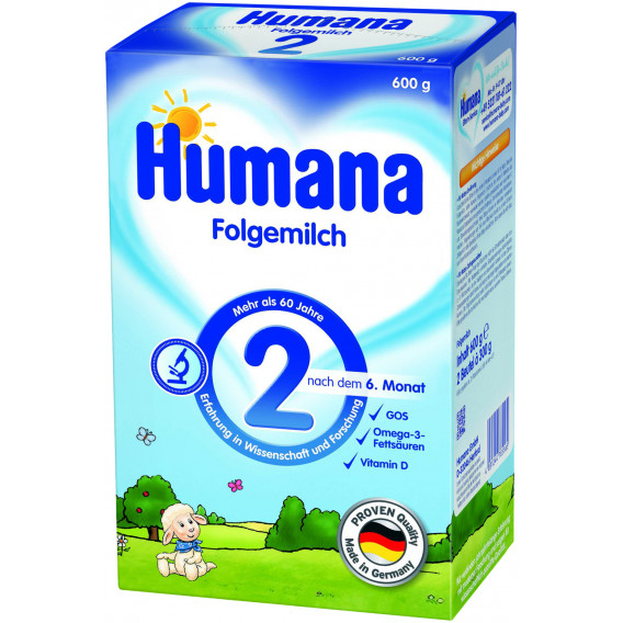 Lapte de tranziție 2, peste 6 luni, cutie 600 g. Humana 2946 