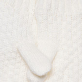 Mănuși tricotate pentru fete, albe Cool club 294696 2
