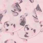Ciorapi cu imprimeu cu cățeluși, roz Cool club 294983 2