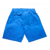 Pantaloni scurți din bumbac de culoare albastru cu imprimeu pentru băieți Name it 29506 2