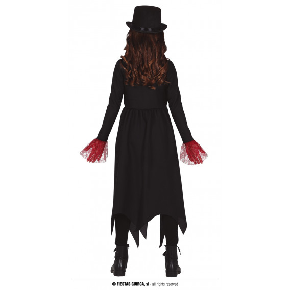 Costum de carnaval cu detalii roșii fată gotică, negru Fiesta Guirca 295354 2