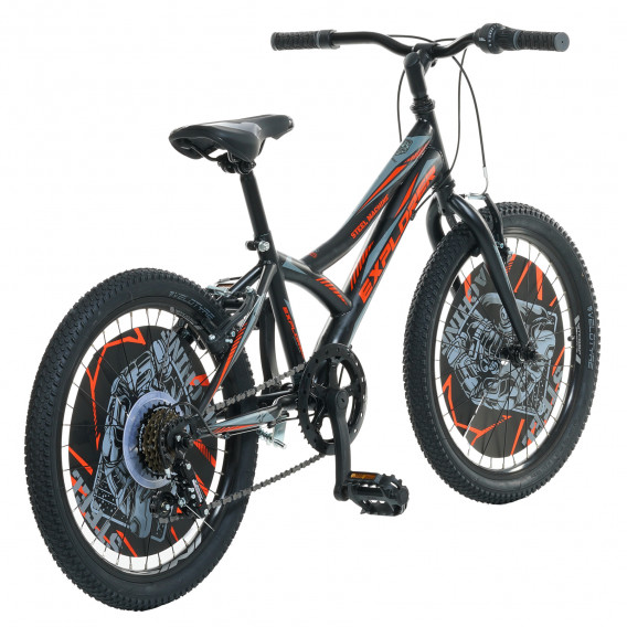Bicicletă neagră pentru copii, mărimea 20 Venera Bike 295456 5