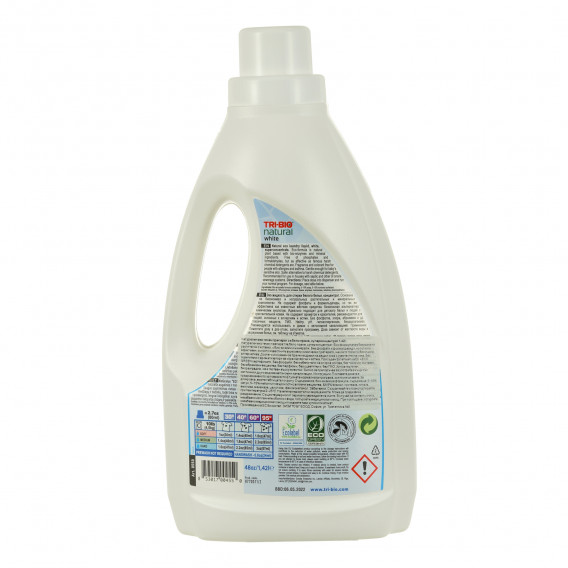 Detergent natural Eco pentru rufe albe, flacon de plastic, 1,42 l Tri-Bio 295578 2