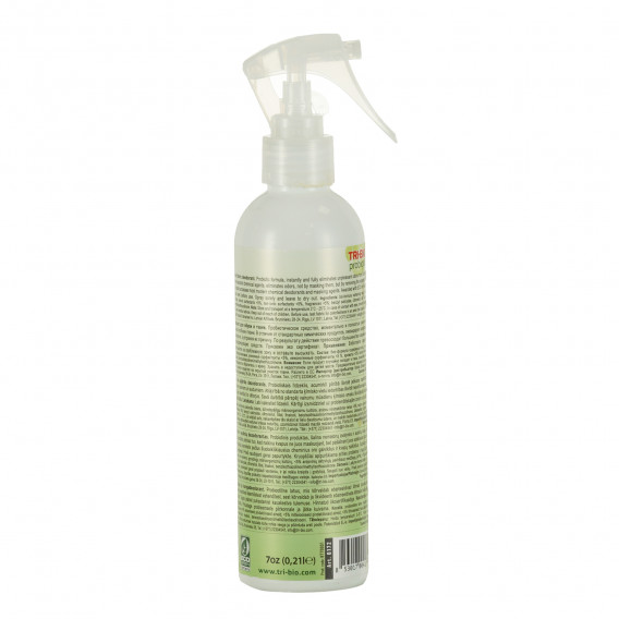 Soluție pentru îndepărtarea mirosului pentru încălțăminte și țesături, flacon de plastic cu pulverizator, 210 ml Tri-Bio 295617 2