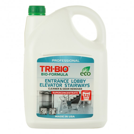 Detergent 250 doze, 4,4 l, organic pentru curățarea holurilor, scărilor rulante, lifturilor, scărilor Tri-Bio 295679 