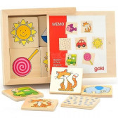 Joc de memorie - Culori într-o cutie de lemn Goki 295729 2