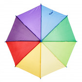 Umbrelă pentru copii în culorile curcubeului, mâner albastru Dino Toys 295884 