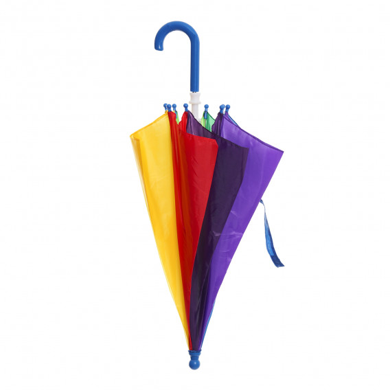 Umbrelă pentru copii în culorile curcubeului, mâner albastru Dino Toys 295885 2