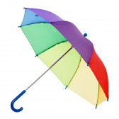 Umbrelă pentru copii în culorile curcubeului, mâner albastru Dino Toys 295886 3