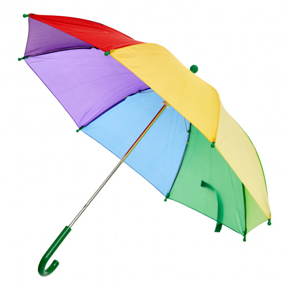 Umbrelă pentru copii în culorile curcubeului, mâner verde Dino Toys 295888 2