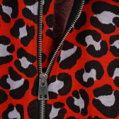 Hanorac cu imprimeu leopard, roșie pentru fete Name it 295931 2