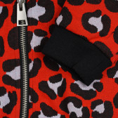 Hanorac cu imprimeu leopard, roșie pentru fete Name it 295932 3