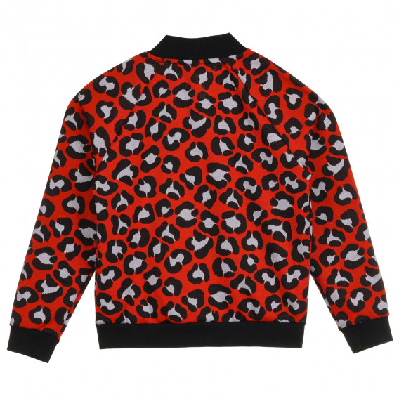 Hanorac cu imprimeu leopard, roșie pentru fete Name it 295933 4