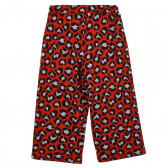 Pantaloni roșii, din bumbac cu imprimeu animal, pentru fete Name it 295940 4