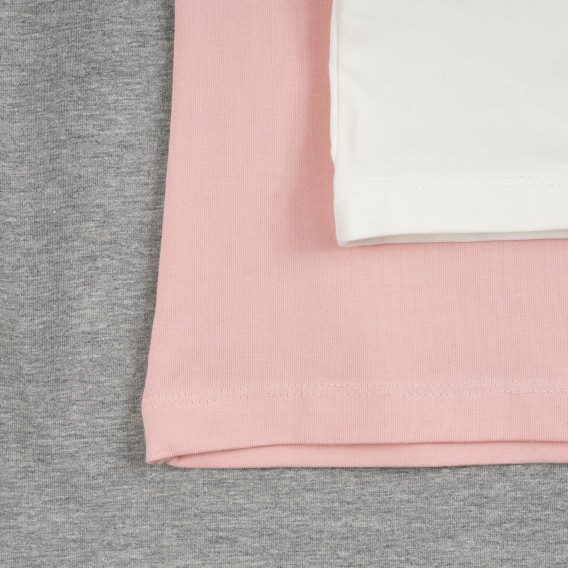 Set de două bluze cu mâneci lungi, alb și roz, pentru fete Name it 295956 5