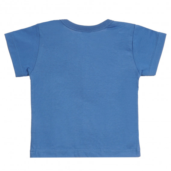 Tricou din bumbac cu imprimeu pentru bebeluși, albastru Pinokio 295982 4
