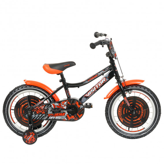 Bicicletă neagră pentru copii, mărimea 16 Venera Bike 296017 7