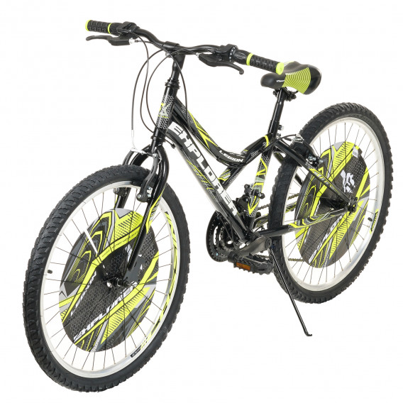 Bicicletă neagră pentru copii, mărimea 24 Venera Bike 296053 