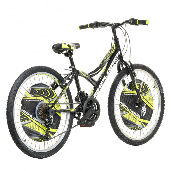 Bicicletă neagră pentru copii, mărimea 24 Venera Bike 296057 5