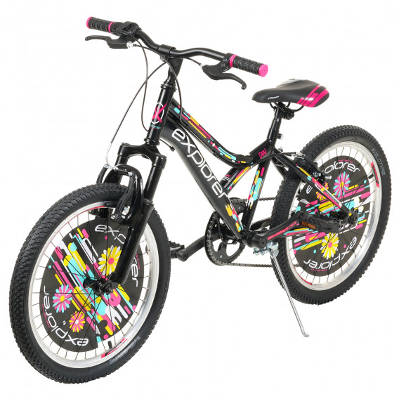 Bicicleta pentru copii EXPLORER DAISY 20 &quot;, neagră Venera Bike 296089 