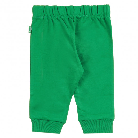 Pantaloni unisex de culoare verde, cu bandă elastică Chicco 296115 4