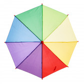 Umbrelă pentru copii în culorile curcubeului, mâner roșu Dino Toys 296120 