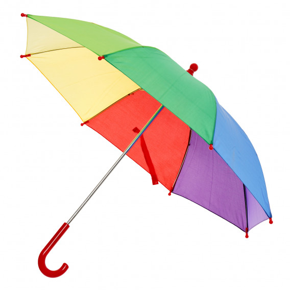 Umbrelă pentru copii în culorile curcubeului, mâner roșu Dino Toys 296122 3