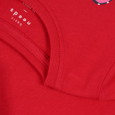 Bluză din bumbac organic Name it cu mâneci lungi, roșu intens, pentru fete Name it 296181 3