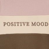 Hanorac Name it din bumbac organic multicolor cu inscripția „Positive Mood”. Name it 296270 2