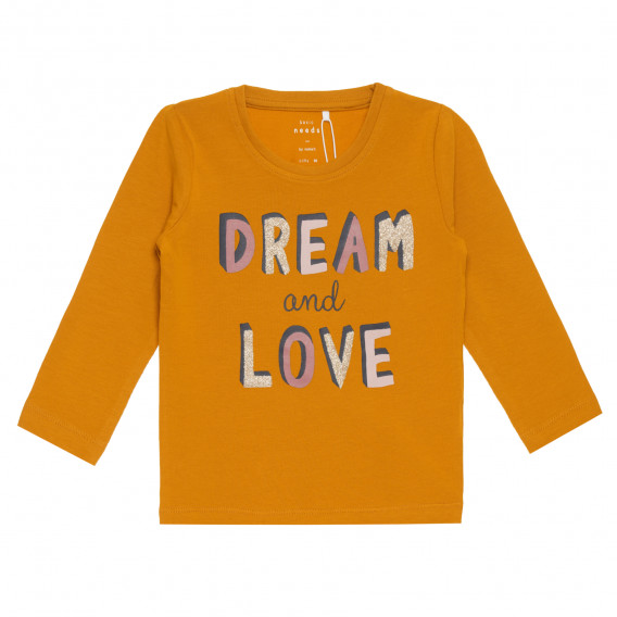 Bluză Dream and Love din bumbac organic, portocalie Name it 296273 