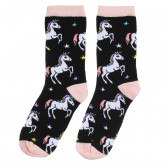 Set de cinci perechi de șosete unicorn multicolore Name it 296383 8