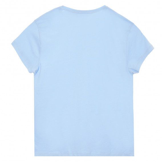 Bluză din bumbac cu mâneci scurte pentru gravide, albastră Mamalicious 296411 4