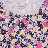 Bluză din bumbac cu mâneci lungi și imprimeu floral, violet Name it 296413 3