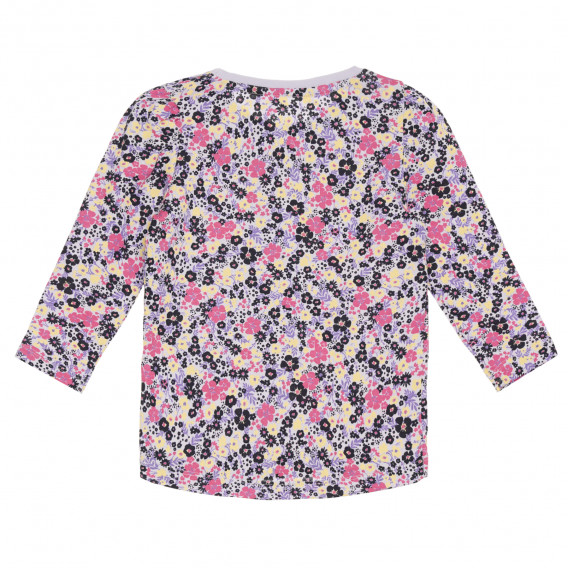 Bluză din bumbac cu mâneci lungi și imprimeu floral, violet Name it 296415 5