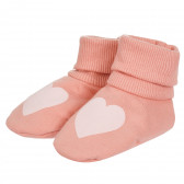 Papucei moi cu imprimeu inimă, roz Pinokio 296445 